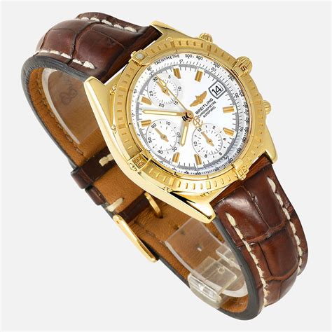 yellow gold breitling|breitling yellow face watch.